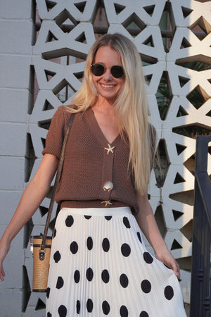 Sea Breeze Snap Button Knit Top
