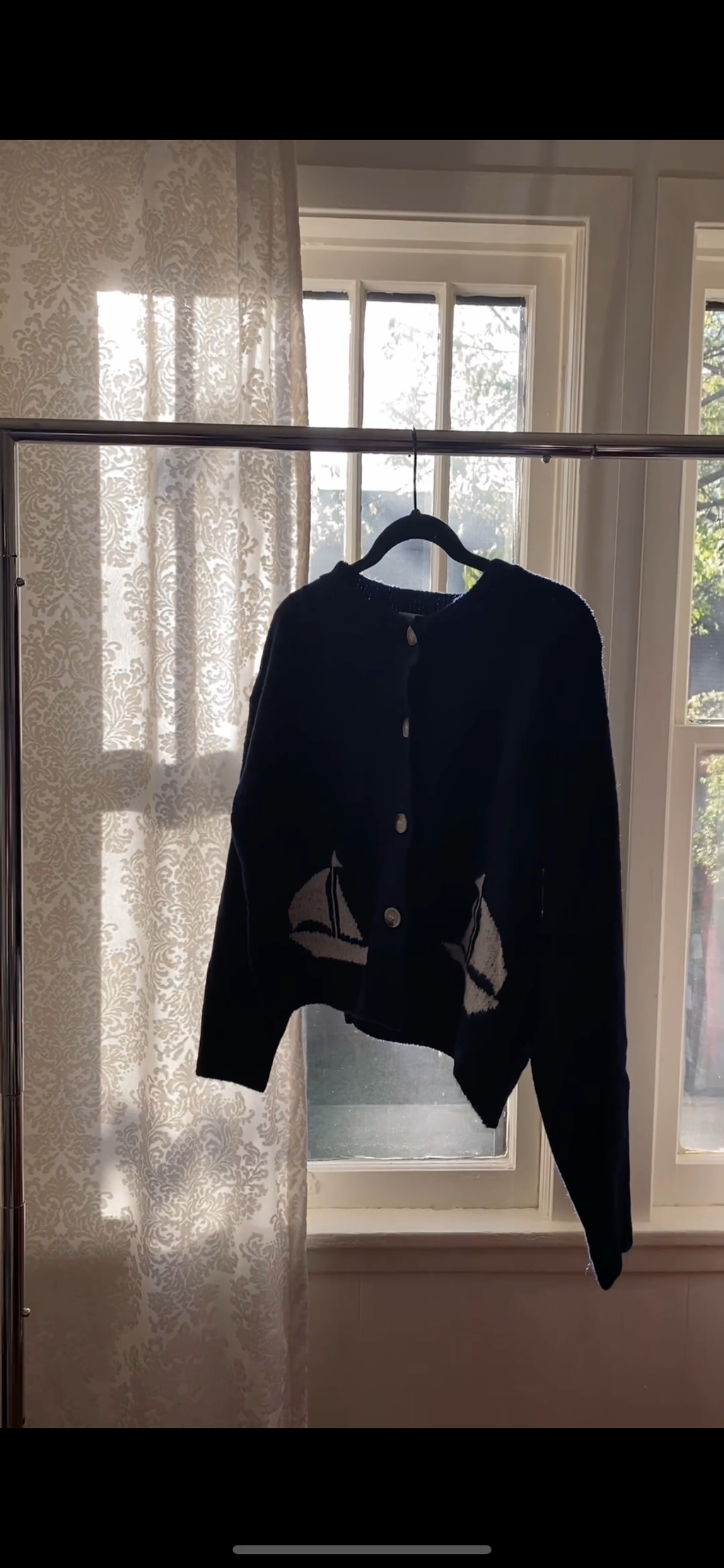 Sailboat Navy Cardigan