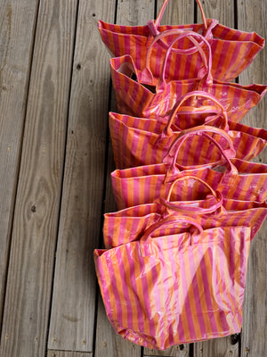 Rose Red Vinyl Tote Bag