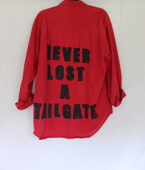 "Never Lost A Tailgate" Button Down