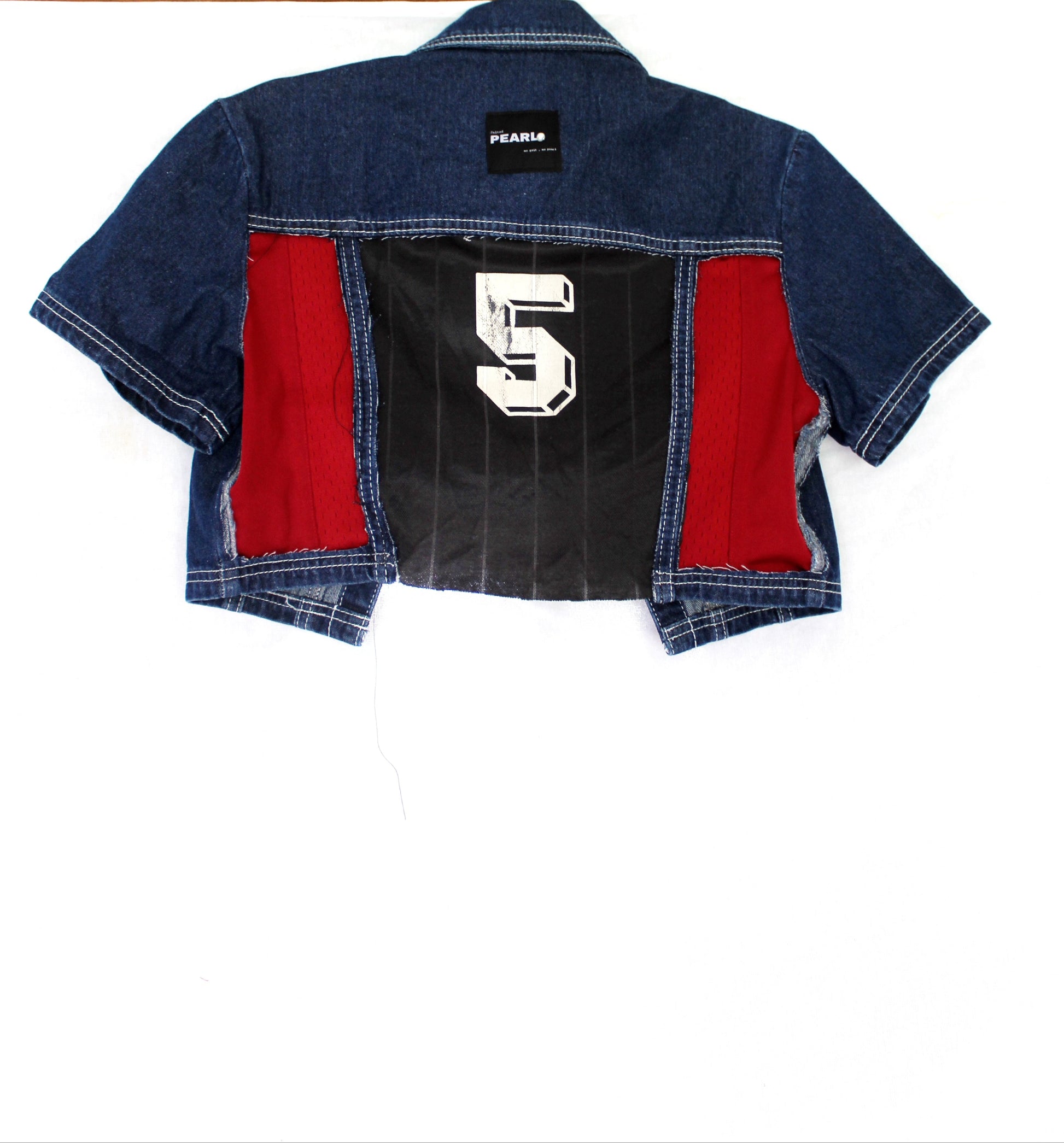 Cropped Jersey Denim Top