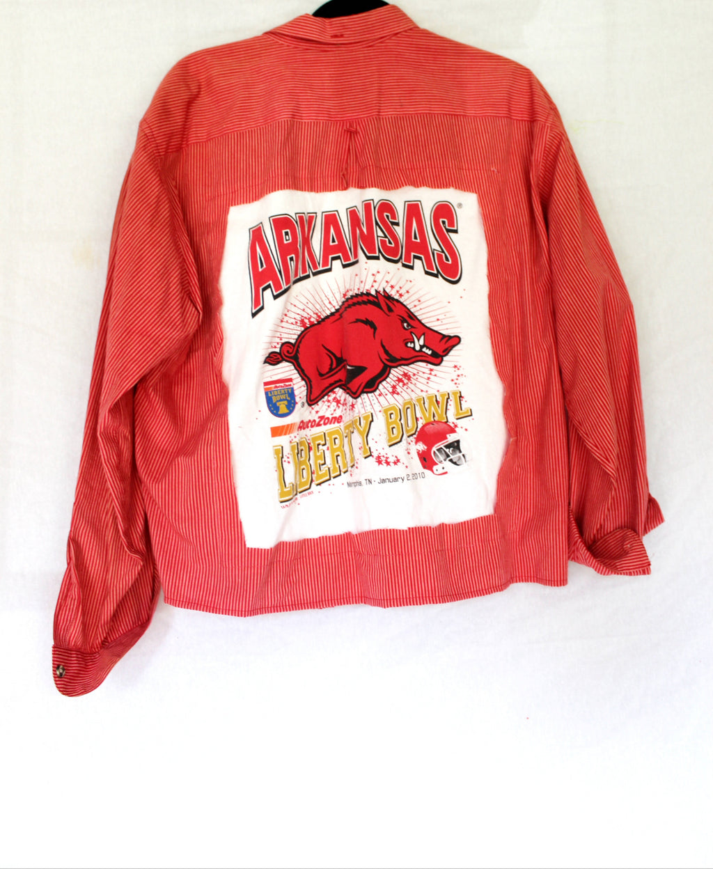 Ruffle Button Down Reconstructed Tee