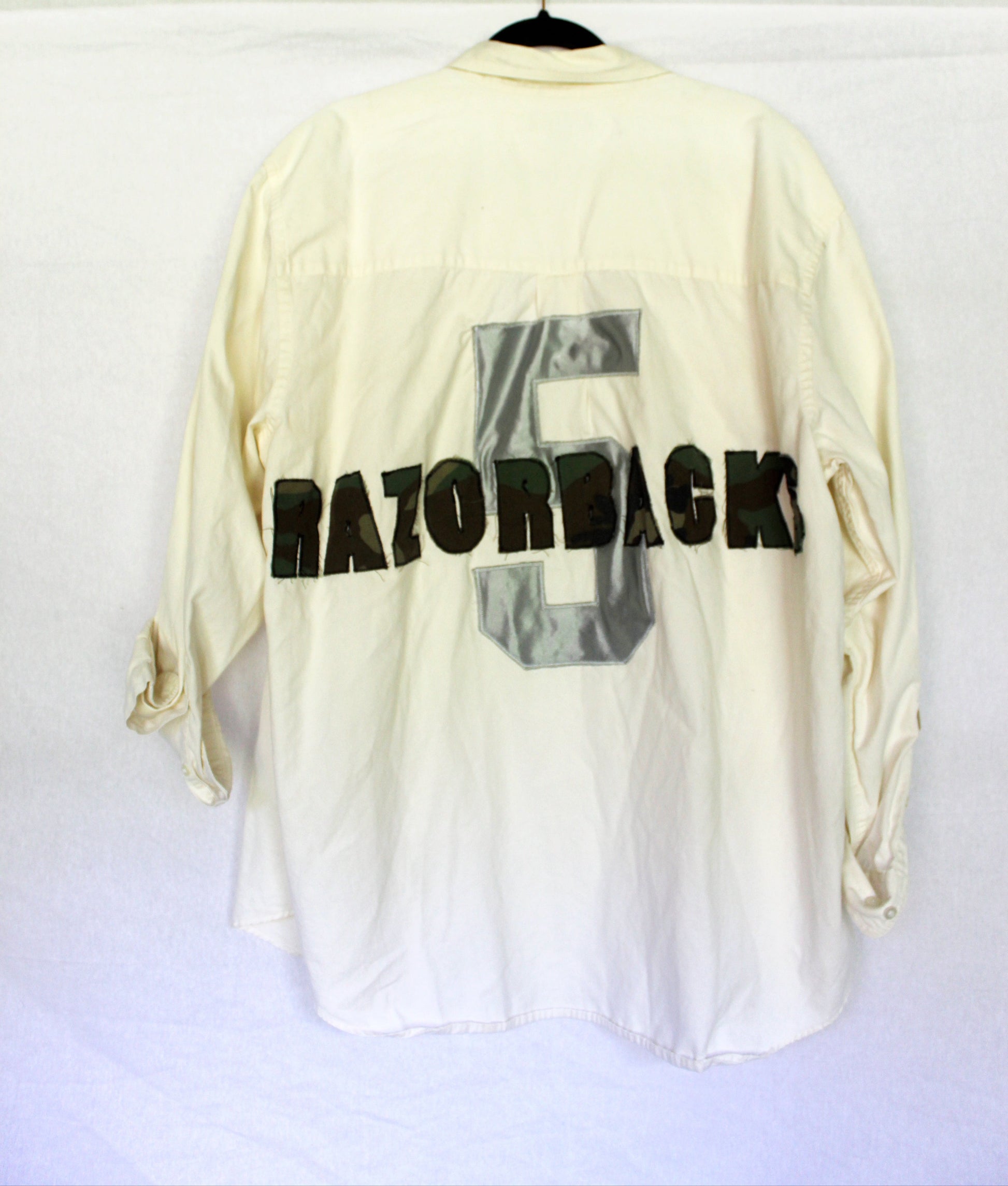 Button Down Camo Lettering